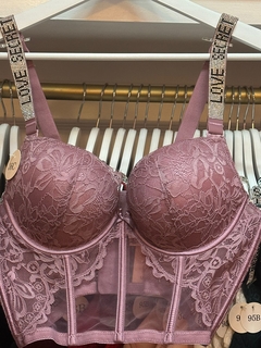 VERY SEXY SHINE Strap Push-Up Corset Top -- Corset de encaje HEAT Underwear Madrid
