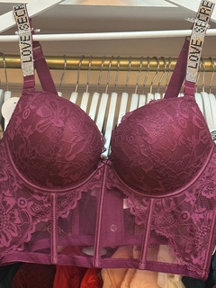 Imagen de VERY SEXY SHINE Strap Push-Up Corset Top -- Corset de encaje HEAT Underwear Madrid
