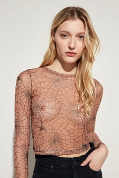 Remera ML Spider Nude - Chevir