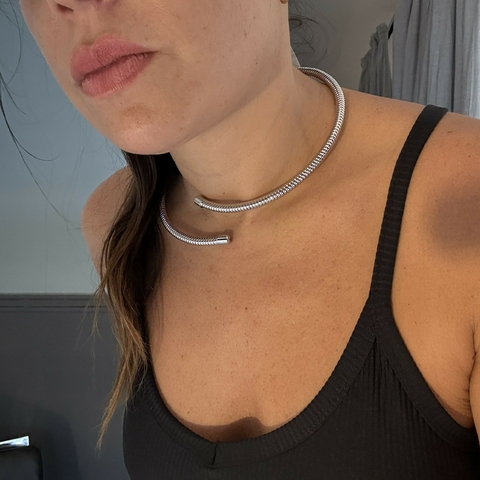 Choker Regul Plateado