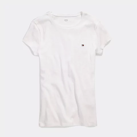 Camiseta Feminina Tommy Hilfiger - Gola redonda - Branca