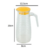 Imagem do Conjunto Jogo 5 Peças Jarra de Vidro 900ml Com Kit 4 Copos 250ml Qualidade 0,9L Útil Bazar