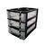Gaveteiro 3 Gavetas Organizador Multiuso 30x24x20cm Para Talher Joias Bijuterias Ferramentas