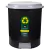 Lixeira Redonda 7 Litros Cesto de Lixo Para Cozinha e Banheiro com Pedal Black Eco Reciclada - comprar online