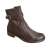 Botines planos en tono café, calzado cómodo y versátil para mujer, disponibles con envío a toda Colombia