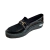 Mocasín Mujer Negro Charol con Suela Plataforma – Elegancia y Confort
