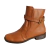 Botines planos café para mujer, estilo casual y funcional. Encuentra comodidad y moda con envío a todo el país