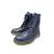 Botas azules mate para mujer y hombre, diseño tipo Dr. Martens, hechas en Colombia con cuero de alta calidad y suela antideslizante