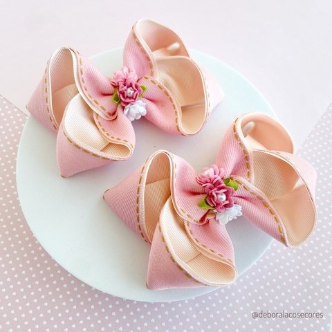 Laço Floral rosa
