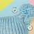 Gorrito con 2 pompones celeste - comprar online