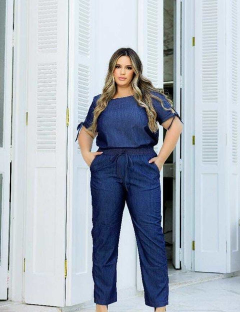 Conjunto Jeans Elastano Plus Size