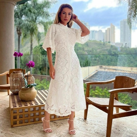 Vestido Renda Guipir Sabrina