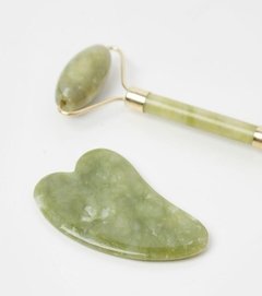 Kit Facial Roller Jade e Pedra Guasha - comprar online