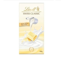 Barra Lindt Swiss Classic chocolate branco - 100g - comprar online