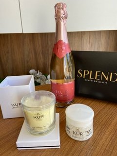 Kit Bons Momentos Relaxante (1 Espumante Rose Sem Alcool + 1 Vela Limão Siciliano + 1 Sal de Banho Purificar ) KUR