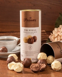 Trufas De chocolate ao leite e branco - Prawer 250g 14 Unidades