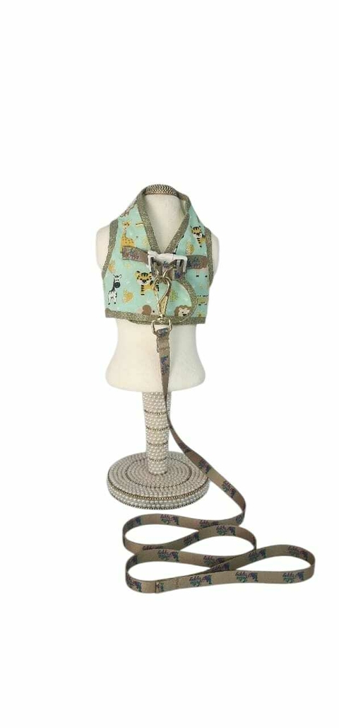 COLETE PEITORAL BOUTIQUE PET C/ GUIA EST. VERDE - comprar online