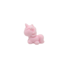 Unicornio de Resina Afelpado Rosa x Unidad