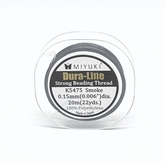 Miyuki DURA-LINE gris humo de 0,15 mm, 20 metros THE BEADSMITH