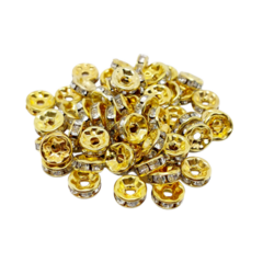 Separador Strass traslucido dorado #8. 20und