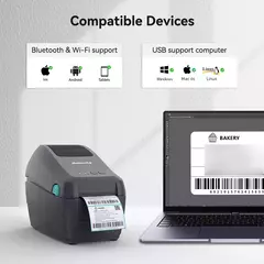 Impresora Pulseras Térmica Gainscha GS-2208D USB Ethernet