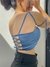 TOP BLUES SATEN - comprar online