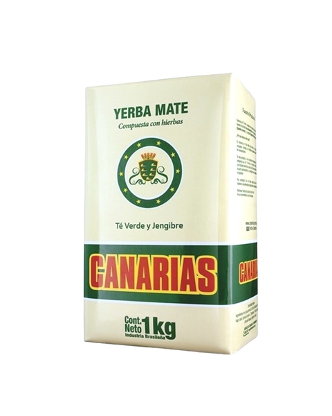 Yerba mate Canarias Té verde y Jeginbre 1kg