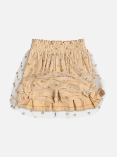 CJ BLUSA E SAIA BEGE ESCURO MOMI na internet