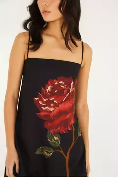 vestido curto estampado flor rosália Farm na internet