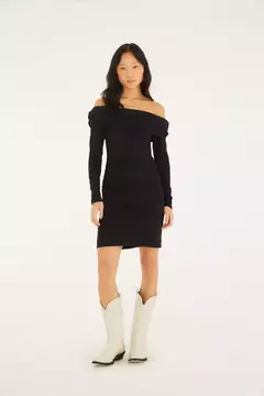 vestido curto ombro a ombro franzido Farm - comprar online