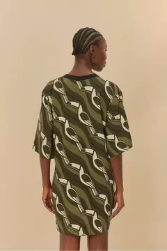 vestido t-shirt estampado tucano gráfico Farm - LAURA ANTUNES ARTESANATO