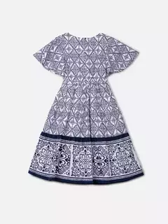 Vestido Branco e Azul com Laço Anime - comprar online