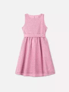 Vestido Rosa de Tule Texturizado Anime - loja online