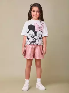 Blusa da Minnie e Mickey com Aplicações Anime
