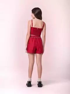 CONJUNTO DE ALFAIATARIA XADREZ VERMELHO Iam na internet