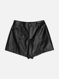 SHORT FAKE LEATHER COM RECORTES Iam - comprar online