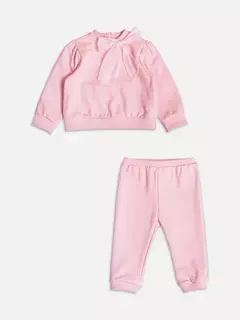 CONJUNTO ROSA COM LAÇO DE TULE Momi