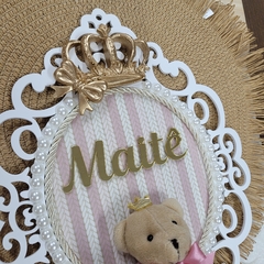 Enfeite de porta ursinho rosé na internet