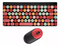 Imagen de Teclado inalámbrico + Mouse multicolor TECGGQ200
