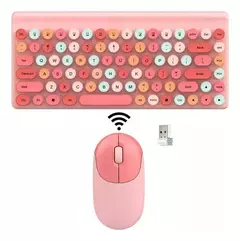 Teclado inalámbrico + Mouse multicolor TECGGQ200 - Clickcenter