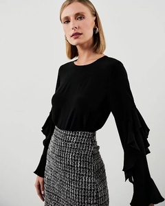 Blusa Iris Babados na Manga