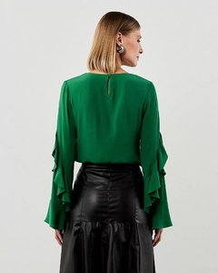 Blusa Iris Babados na Manga