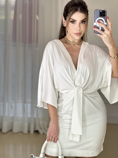 Vestido Ayla Amarração Manga Ampla