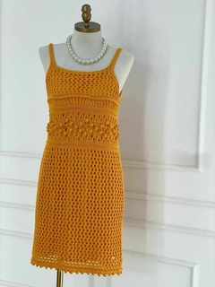 Vestido Tulipa Tricot Alça Curto - loja online