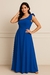 Vestido Longo de Um Lado Só c/ Laço - Crepe Duna - comprar online