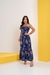 Vestido Longo de Alça Frente Única c/ Drapeado - Linho Sedinha - comprar online