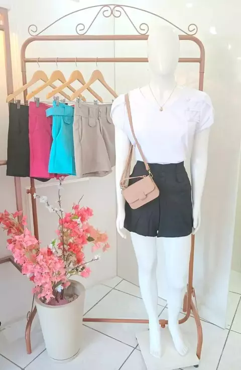 Short c/ Passante e Bolsos - Alfaiataria - comprar online