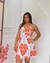 Vestido Curto de Alça, Decote em V Amarração nas Costas - Crepe Sedinha