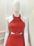 Vestido Midi Tubinho Drapeado c/ Fivela e Golinha - Crepe Pollylarissa - Nadilly