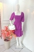 Vestido Intermediário de Manga 3/4 c/ Drapeado - Crepe Duna - comprar online